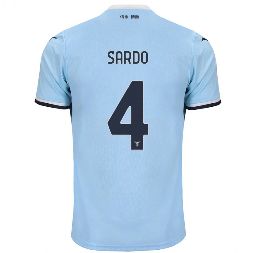 Danxen Kinder Jacopo Sardo #4 Blau Heimtrikot Trikot 2024/25 T-Shirt