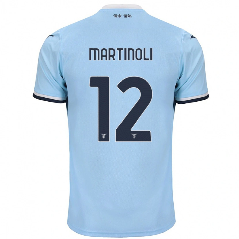 Danxen Kinder Elettra Martinoli #12 Blau Heimtrikot Trikot 2024/25 T-Shirt