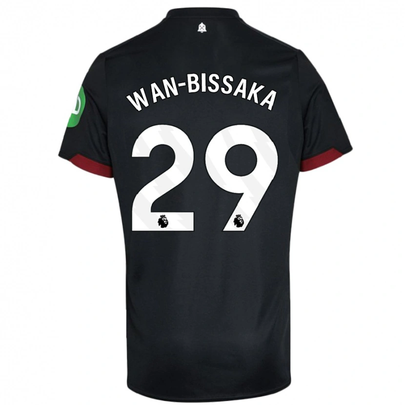 Danxen Kinder Aaron Wan-Bissaka #29 Schwarz Weiß Auswärtstrikot Trikot 2024/25 T-Shirt