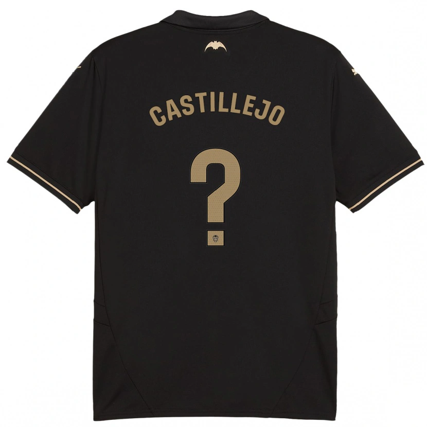 Danxen Kinder Samu Castillejo #0 Schwarz Auswärtstrikot Trikot 2024/25 T-Shirt