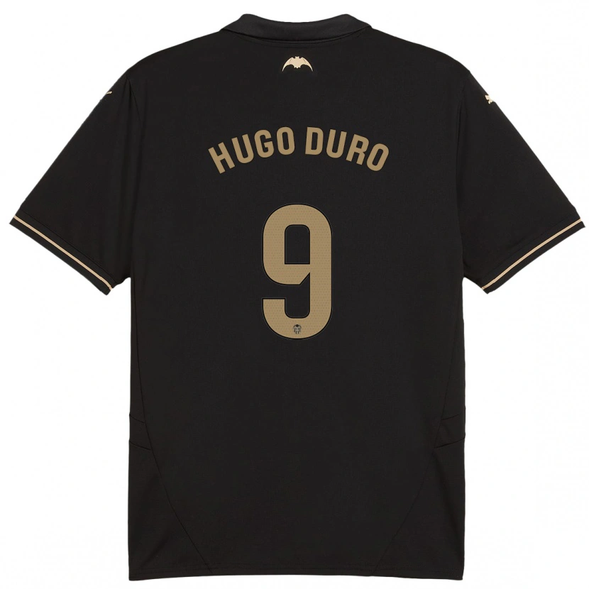 Danxen Kinder Hugo Duro #9 Schwarz Auswärtstrikot Trikot 2024/25 T-Shirt