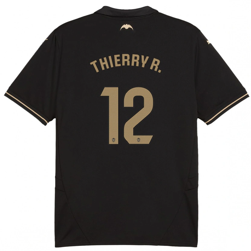 Danxen Kinder Thierry Correia #12 Schwarz Auswärtstrikot Trikot 2024/25 T-Shirt