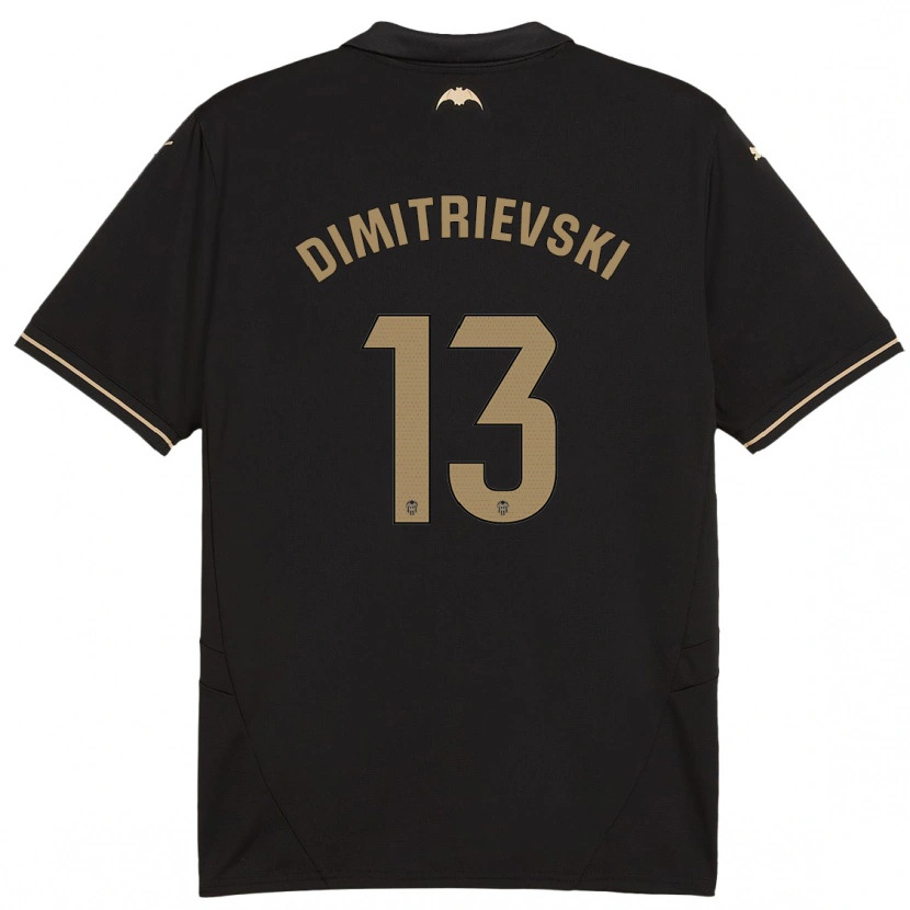 Danxen Kinder Stole Dimitrievski #13 Schwarz Auswärtstrikot Trikot 2024/25 T-Shirt