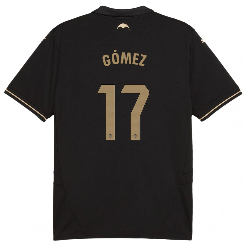 Danxen Kinder Dani Gómez #17 Schwarz Auswärtstrikot Trikot 2024/25 T-Shirt