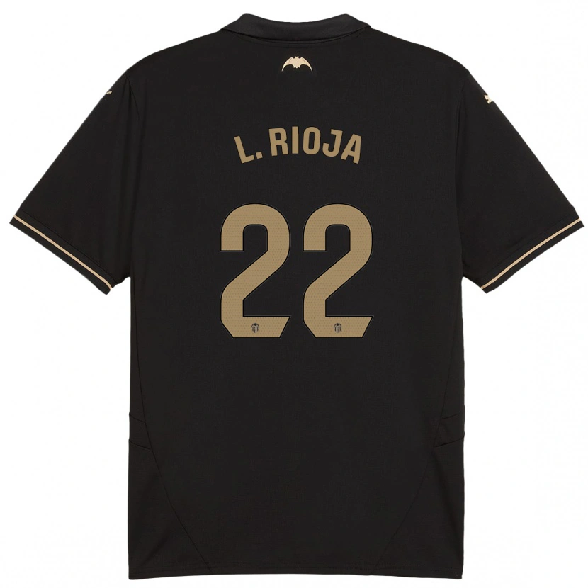 Danxen Kinder Luis Rioja #22 Schwarz Auswärtstrikot Trikot 2024/25 T-Shirt