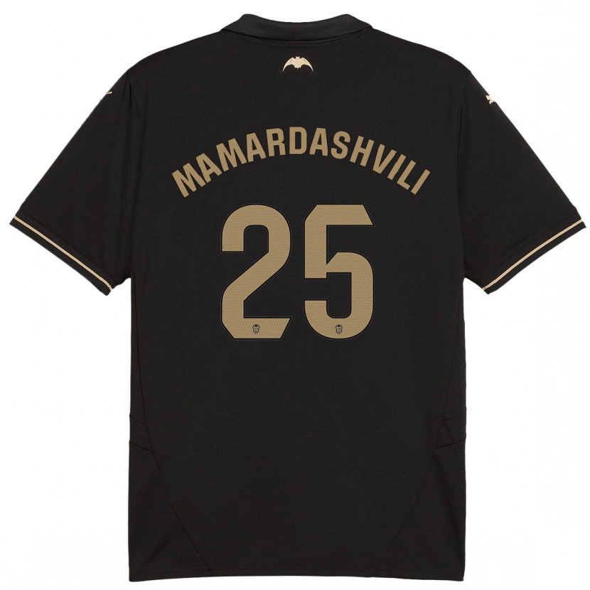 Danxen Kinder Giorgi Mamardashvili #25 Schwarz Auswärtstrikot Trikot 2024/25 T-Shirt