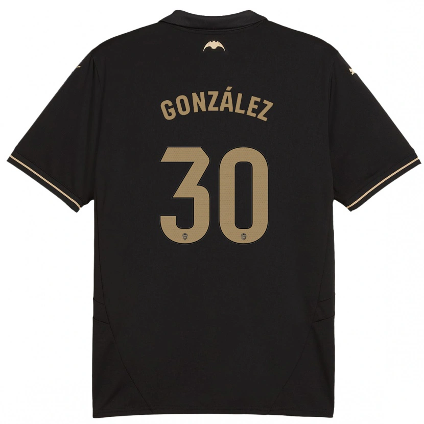 Danxen Kinder Hugo González #30 Schwarz Auswärtstrikot Trikot 2024/25 T-Shirt