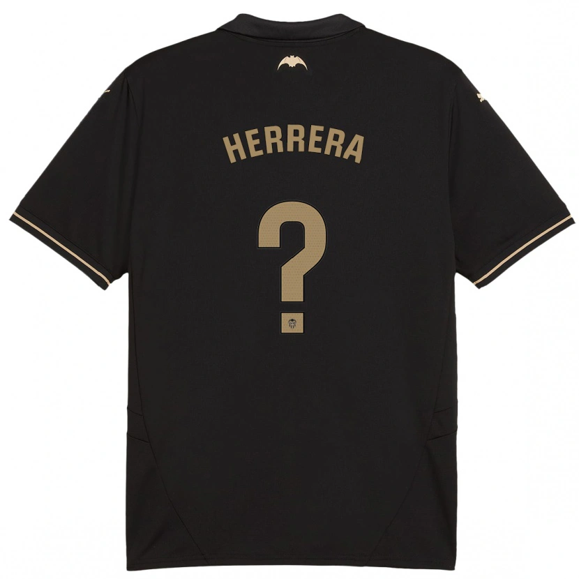 Danxen Kinder Iker Herrera #0 Schwarz Auswärtstrikot Trikot 2024/25 T-Shirt