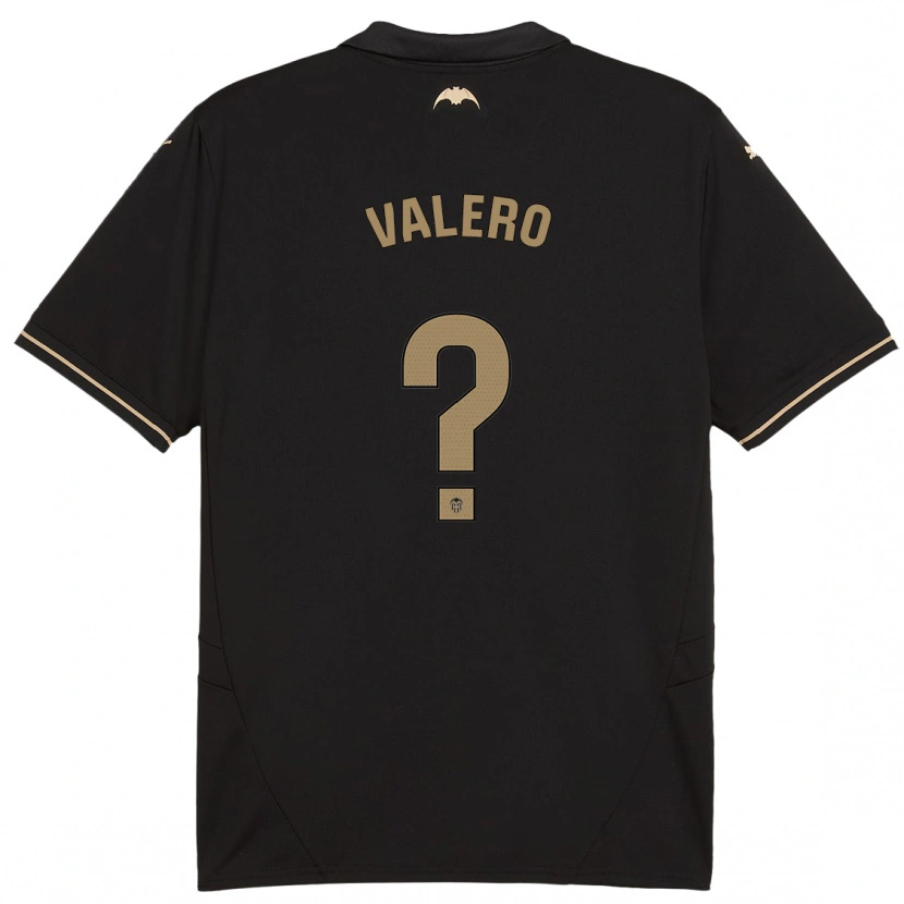 Danxen Kinder Iván Valero #0 Schwarz Auswärtstrikot Trikot 2024/25 T-Shirt