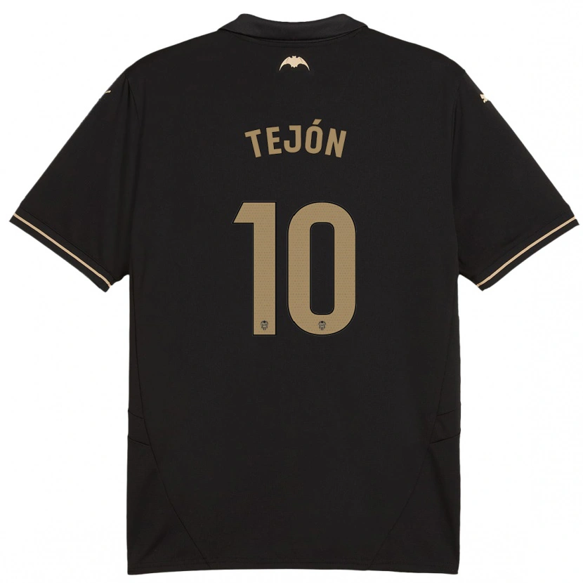 Danxen Kinder Martín Tejón #10 Schwarz Auswärtstrikot Trikot 2024/25 T-Shirt