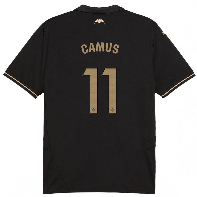 Danxen Kinder Marco Camus #11 Schwarz Auswärtstrikot Trikot 2024/25 T-Shirt