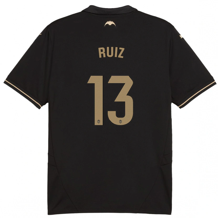 Danxen Kinder Nil Ruiz #13 Schwarz Auswärtstrikot Trikot 2024/25 T-Shirt