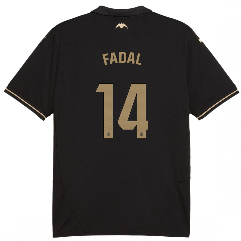 Danxen Kinder Ali Fadal #14 Schwarz Auswärtstrikot Trikot 2024/25 T-Shirt