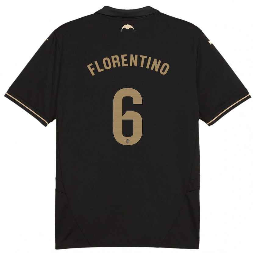 Danxen Kinder Claudia Florentino #6 Schwarz Auswärtstrikot Trikot 2024/25 T-Shirt