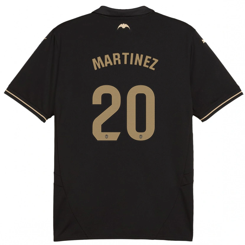 Danxen Kinder Asun Martínez #20 Schwarz Auswärtstrikot Trikot 2024/25 T-Shirt