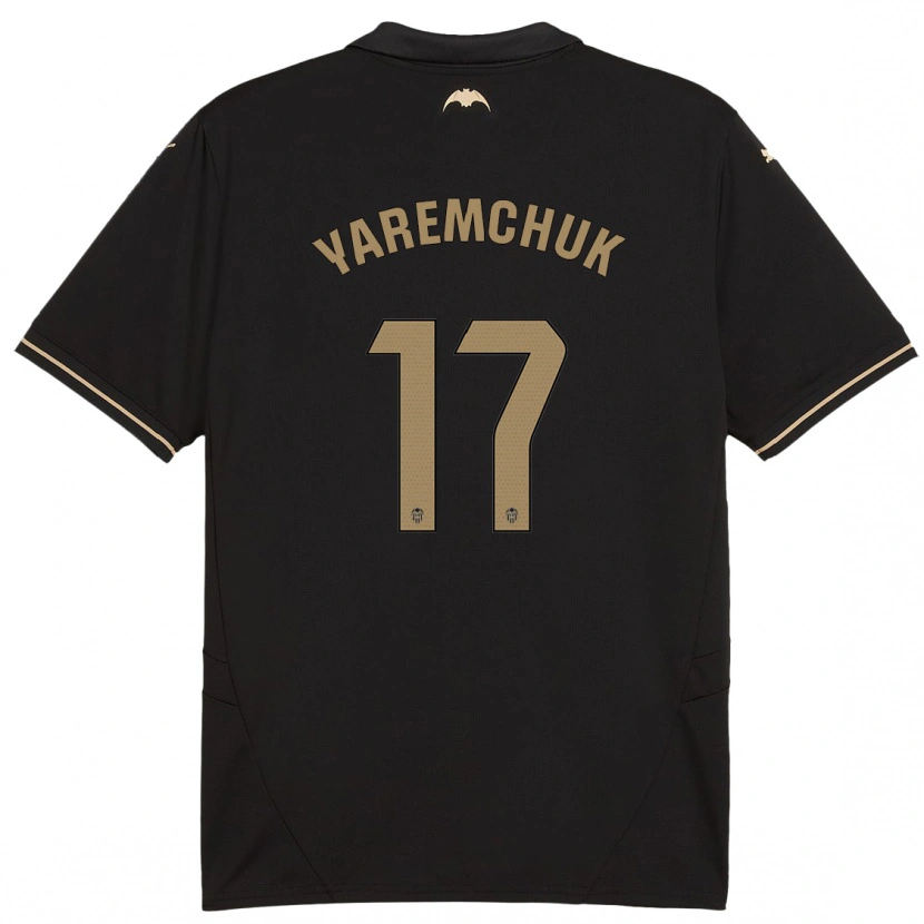 Danxen Kinder Roman Yaremchuk #17 Schwarz Auswärtstrikot Trikot 2024/25 T-Shirt