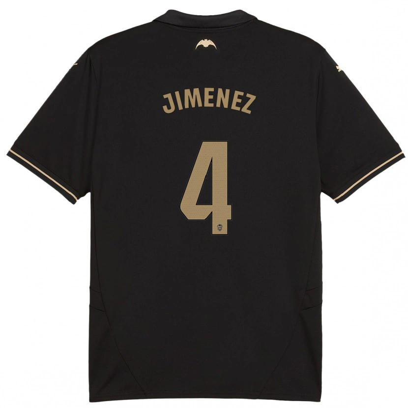 Danxen Kinder Maria Jimenez #4 Schwarz Auswärtstrikot Trikot 2024/25 T-Shirt