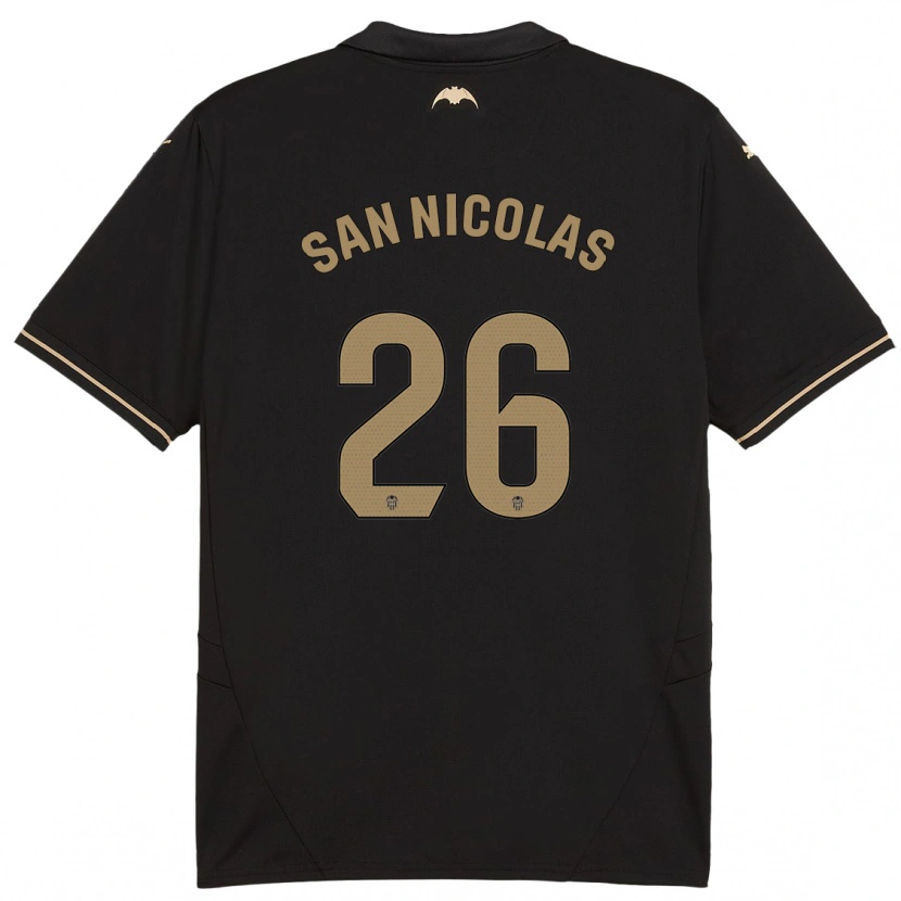 Danxen Kinder Olga San Nicolas #26 Schwarz Auswärtstrikot Trikot 2024/25 T-Shirt