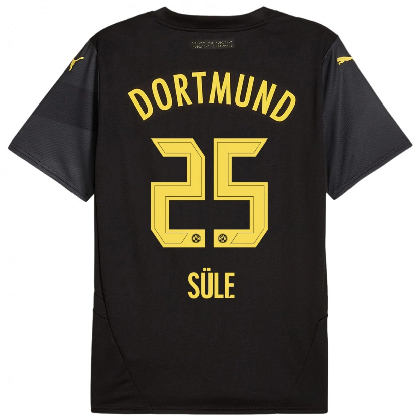 Danxen Kinder Niklas Süle #25 Schwarz Gelb Auswärtstrikot Trikot 2024/25 T-Shirt