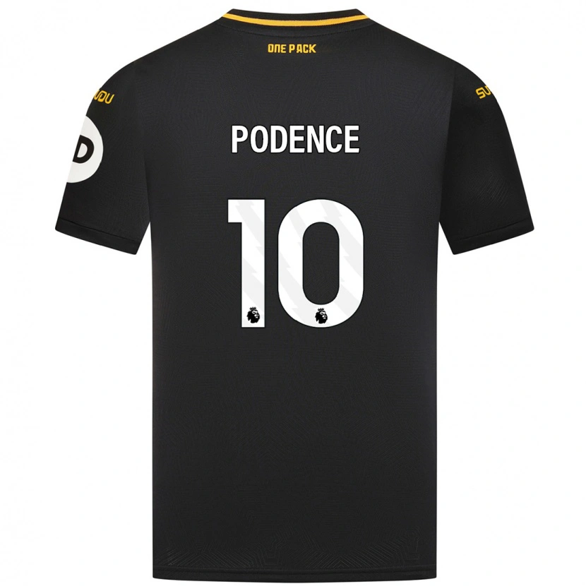 Danxen Kinder Daniel Podence #10 Schwarz Auswärtstrikot Trikot 2024/25 T-Shirt