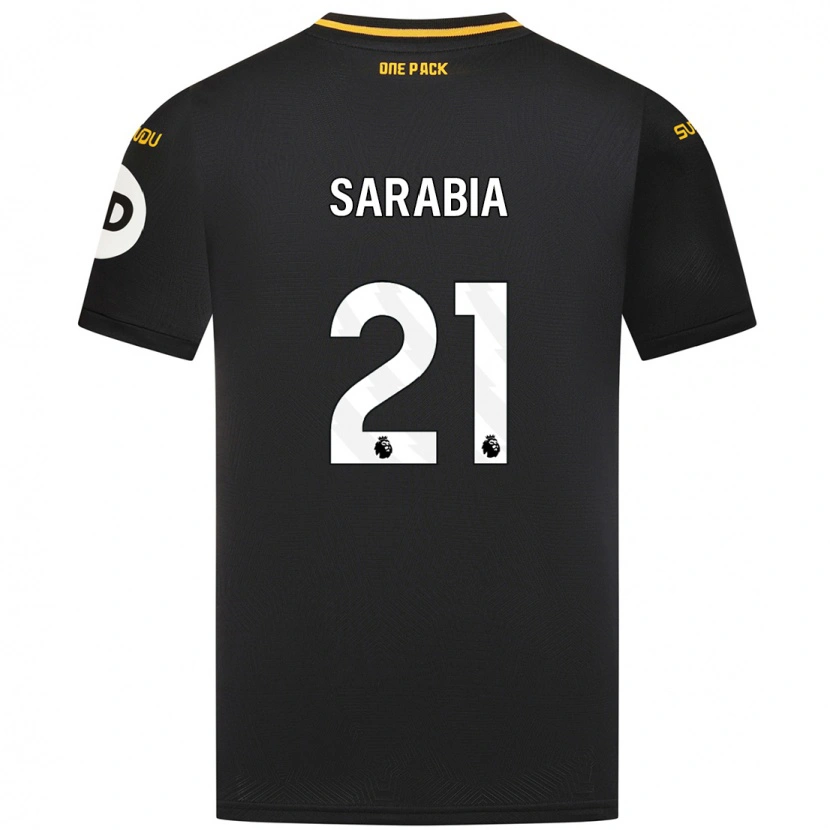 Danxen Kinder Pablo Sarabia #21 Schwarz Auswärtstrikot Trikot 2024/25 T-Shirt