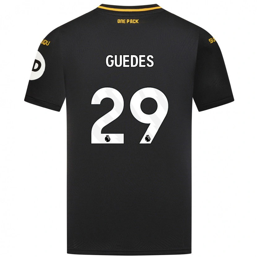 Danxen Kinder Gonçalo Guedes #29 Schwarz Auswärtstrikot Trikot 2024/25 T-Shirt