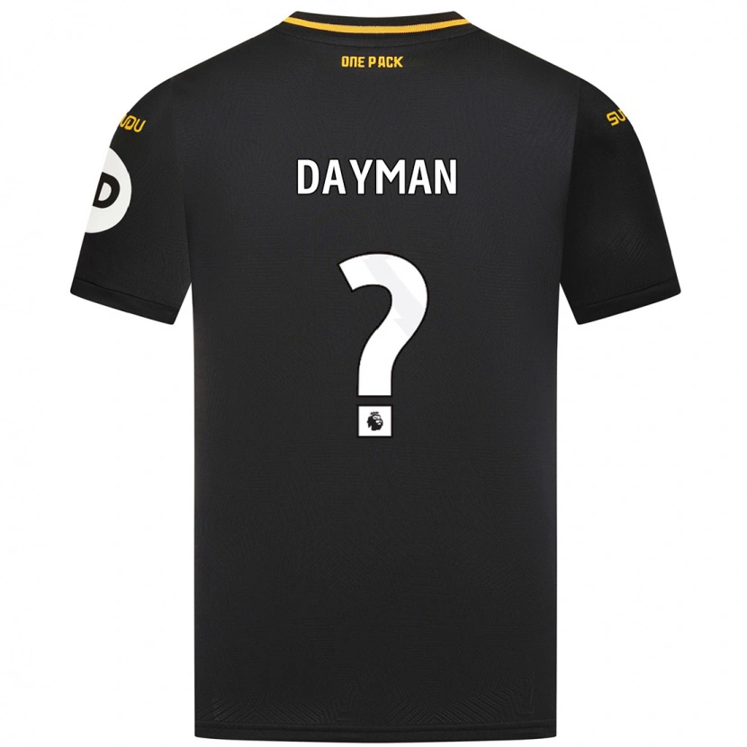 Danxen Kinder Myles Dayman #0 Schwarz Auswärtstrikot Trikot 2024/25 T-Shirt