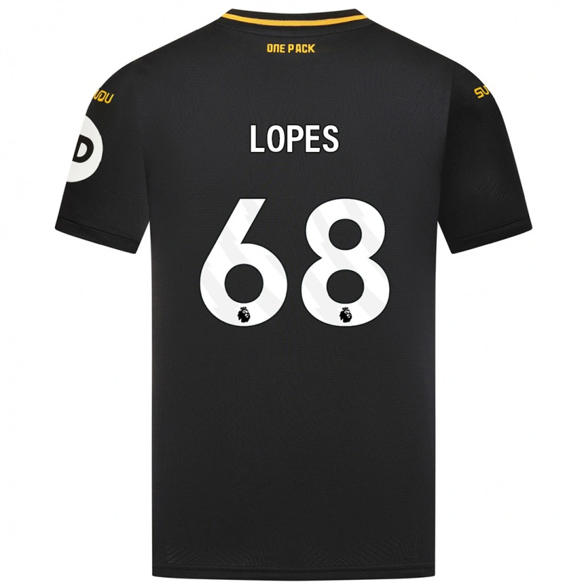 Danxen Kinder Leo Lopes #68 Schwarz Auswärtstrikot Trikot 2024/25 T-Shirt