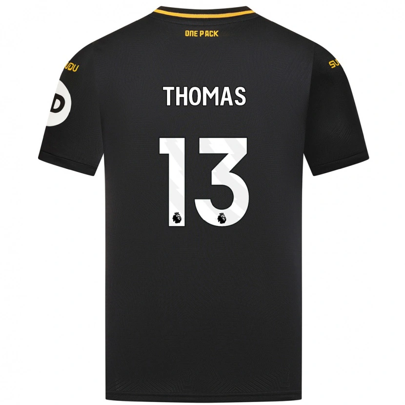 Danxen Kinder Bec Thomas #13 Schwarz Auswärtstrikot Trikot 2024/25 T-Shirt