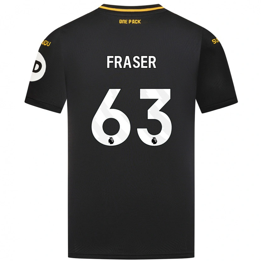 Danxen Kinder Nathan Fraser #63 Schwarz Auswärtstrikot Trikot 2024/25 T-Shirt