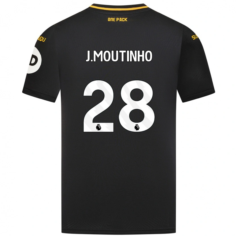 Danxen Kinder Joao Moutinho #28 Schwarz Auswärtstrikot Trikot 2024/25 T-Shirt