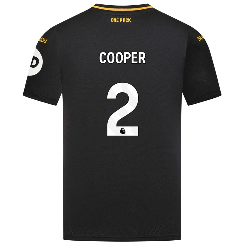 Danxen Kinder Laura Cooper #2 Schwarz Auswärtstrikot Trikot 2024/25 T-Shirt