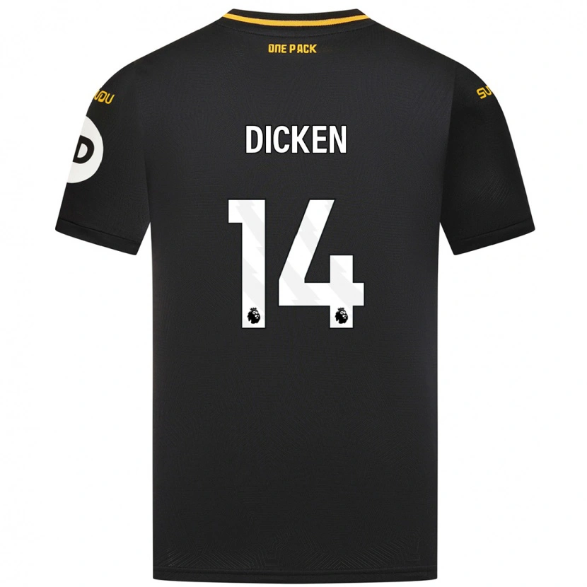 Danxen Kinder Amy Dicken #14 Schwarz Auswärtstrikot Trikot 2024/25 T-Shirt