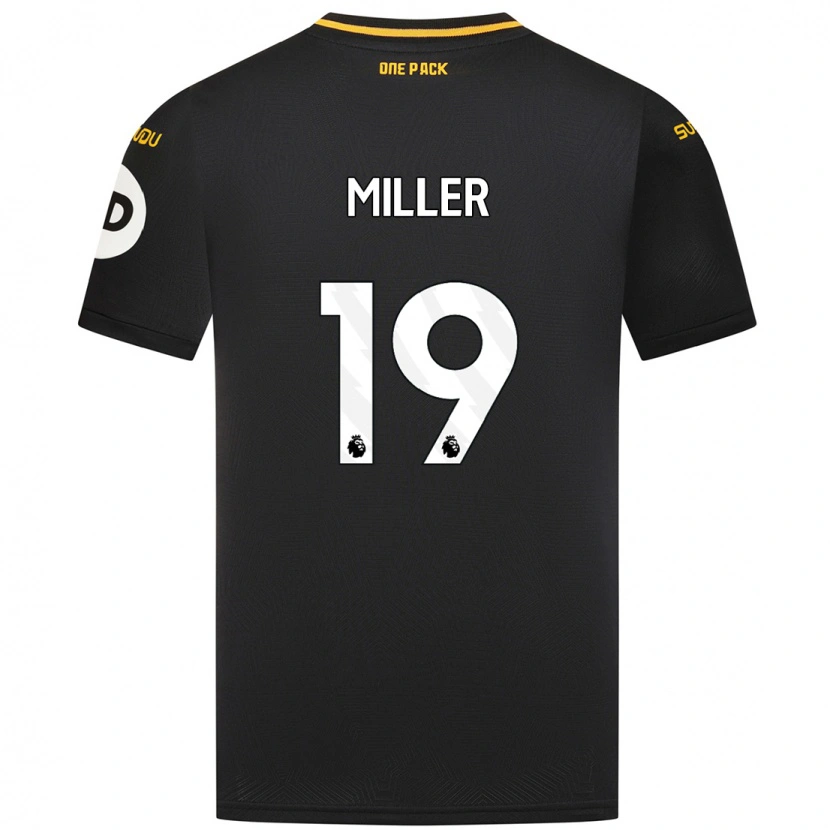 Danxen Kinder Ali Miller #19 Schwarz Auswärtstrikot Trikot 2024/25 T-Shirt