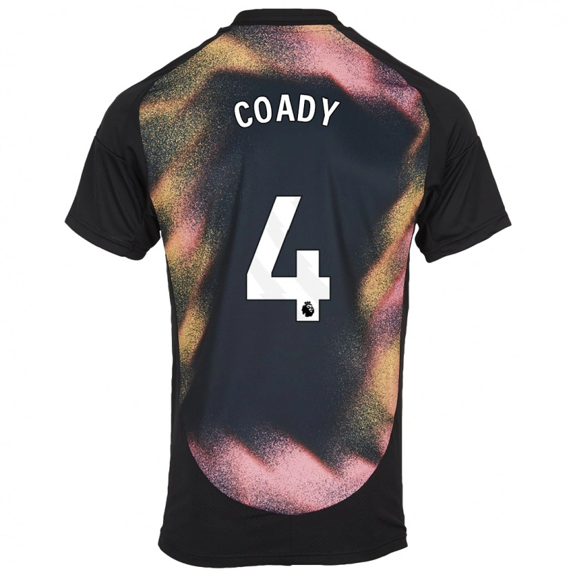 Danxen Kinder Conor Coady #4 Schwarz Weiß Auswärtstrikot Trikot 2024/25 T-Shirt