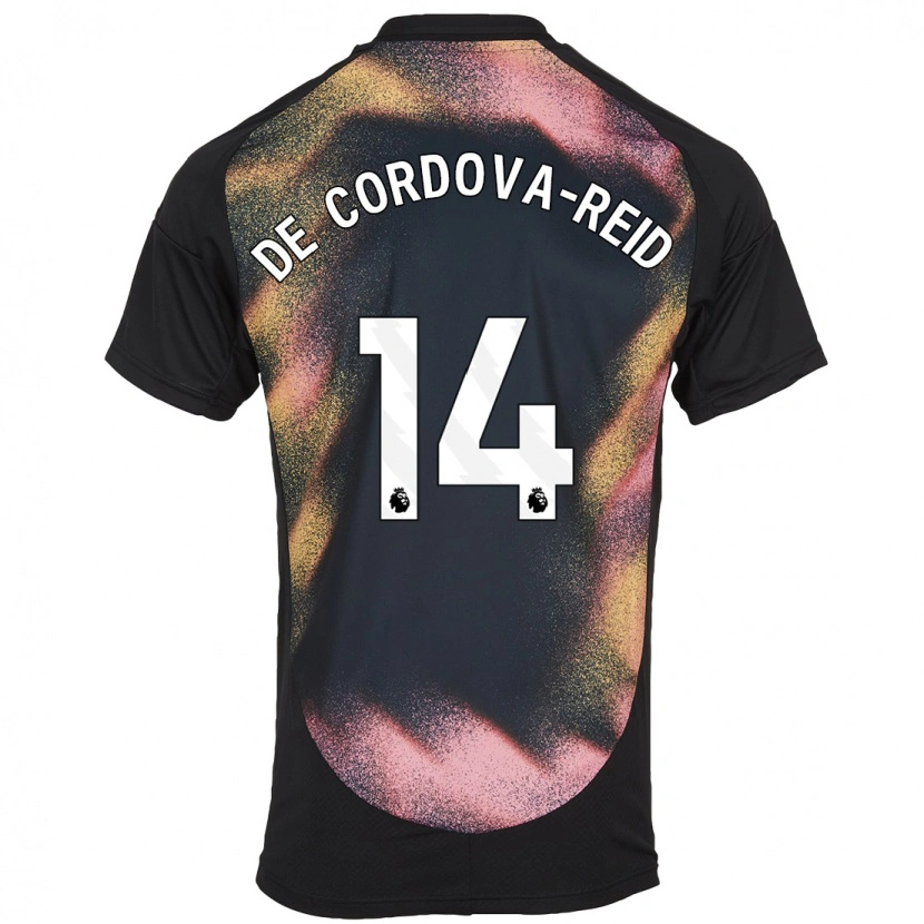 Danxen Kinder Bobby De Cordova-Reid #14 Schwarz Weiß Auswärtstrikot Trikot 2024/25 T-Shirt