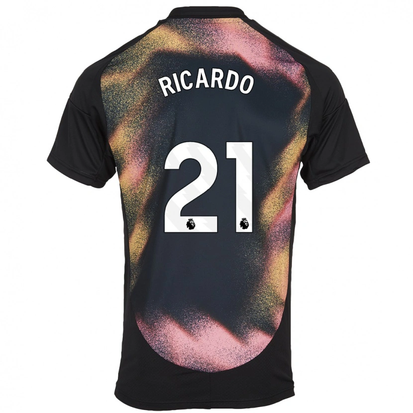 Danxen Kinder Ricardo Pereira #21 Schwarz Weiß Auswärtstrikot Trikot 2024/25 T-Shirt