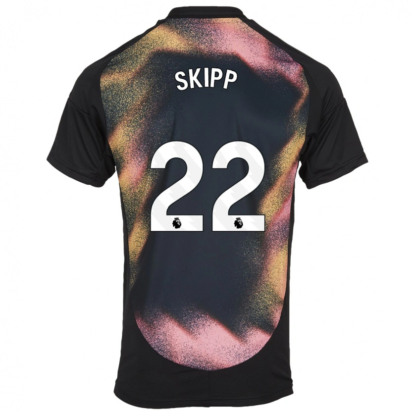 Danxen Kinder Oliver Skipp #22 Schwarz Weiß Auswärtstrikot Trikot 2024/25 T-Shirt