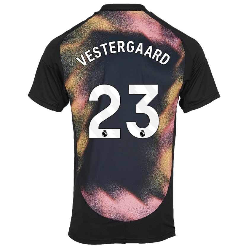 Danxen Kinder Jannik Vestergaard #23 Schwarz Weiß Auswärtstrikot Trikot 2024/25 T-Shirt