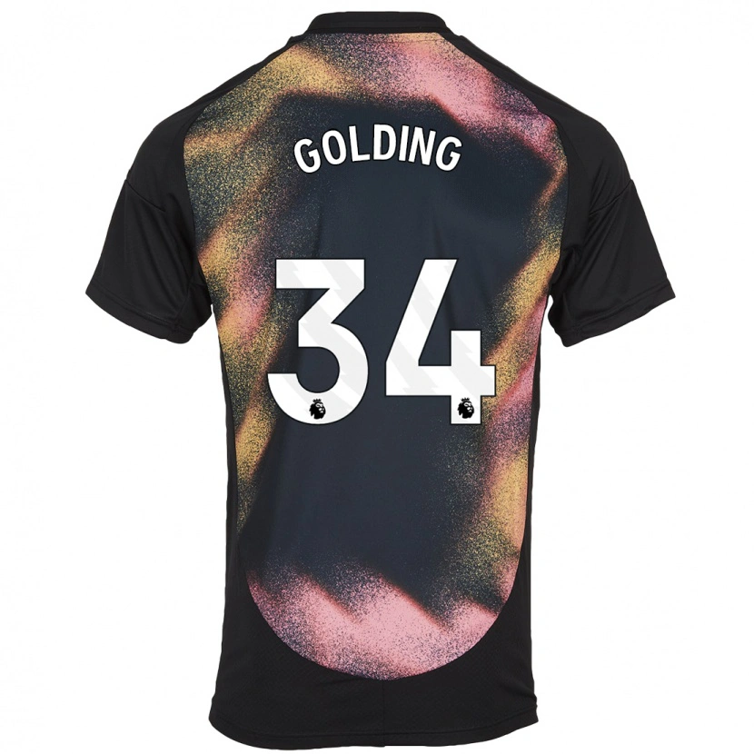 Danxen Kinder Michael Golding #34 Schwarz Weiß Auswärtstrikot Trikot 2024/25 T-Shirt