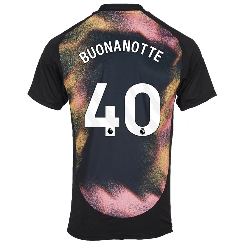 Danxen Kinder Facundo Buonanotte #40 Schwarz Weiß Auswärtstrikot Trikot 2024/25 T-Shirt