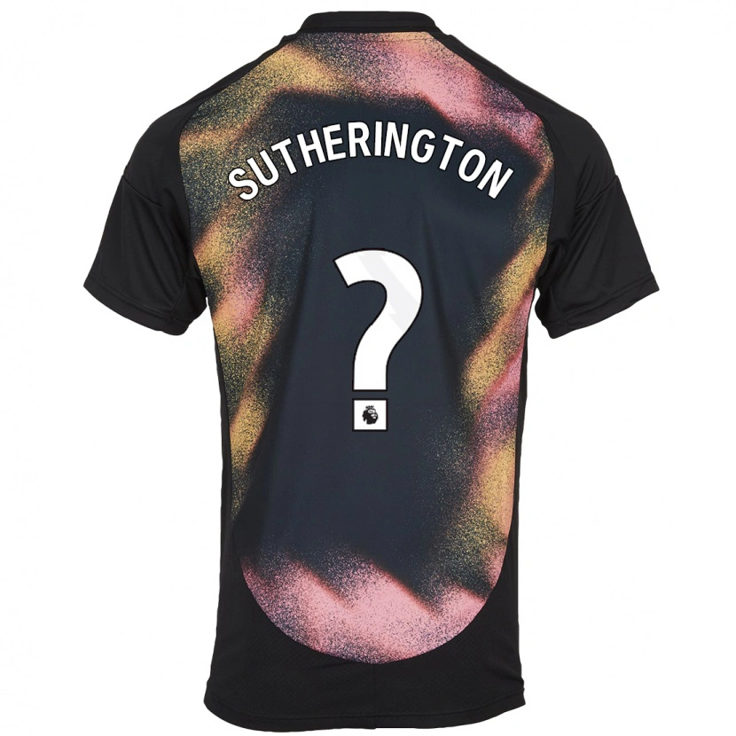 Danxen Kinder Harry Sutherington #0 Schwarz Weiß Auswärtstrikot Trikot 2024/25 T-Shirt