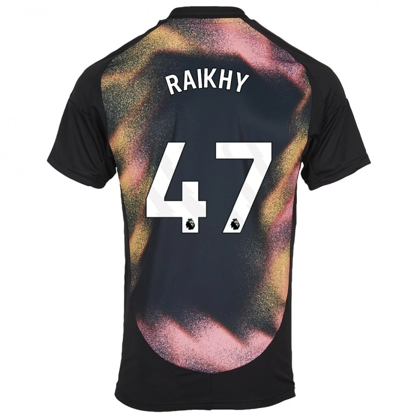 Danxen Kinder Arjan Raikhy #47 Schwarz Weiß Auswärtstrikot Trikot 2024/25 T-Shirt