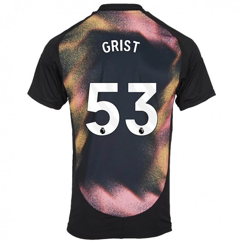 Danxen Kinder Ben Grist #53 Schwarz Weiß Auswärtstrikot Trikot 2024/25 T-Shirt