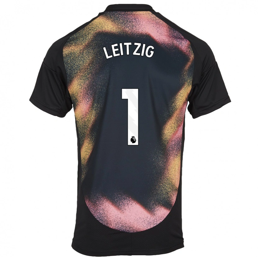 Danxen Kinder Janina Leitzig #1 Schwarz Weiß Auswärtstrikot Trikot 2024/25 T-Shirt