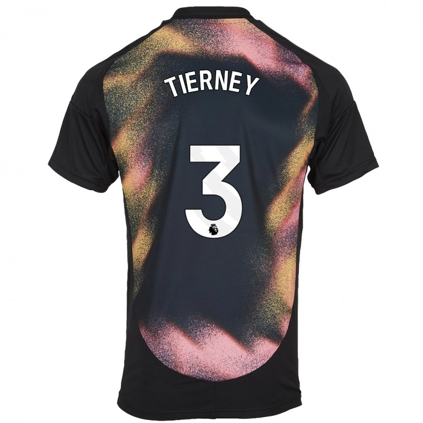 Danxen Kinder Sam Tierney #3 Schwarz Weiß Auswärtstrikot Trikot 2024/25 T-Shirt