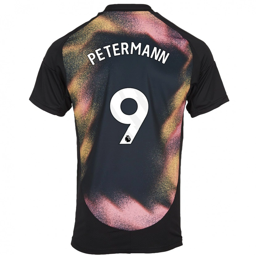 Danxen Kinder Lena Petermann #9 Schwarz Weiß Auswärtstrikot Trikot 2024/25 T-Shirt