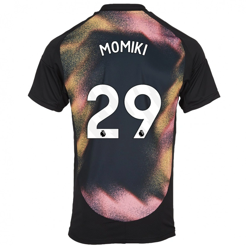 Danxen Kinder Yuka Momiki #29 Schwarz Weiß Auswärtstrikot Trikot 2024/25 T-Shirt