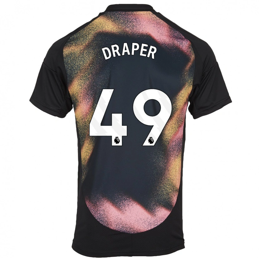 Danxen Kinder Denny Draper #49 Schwarz Weiß Auswärtstrikot Trikot 2024/25 T-Shirt