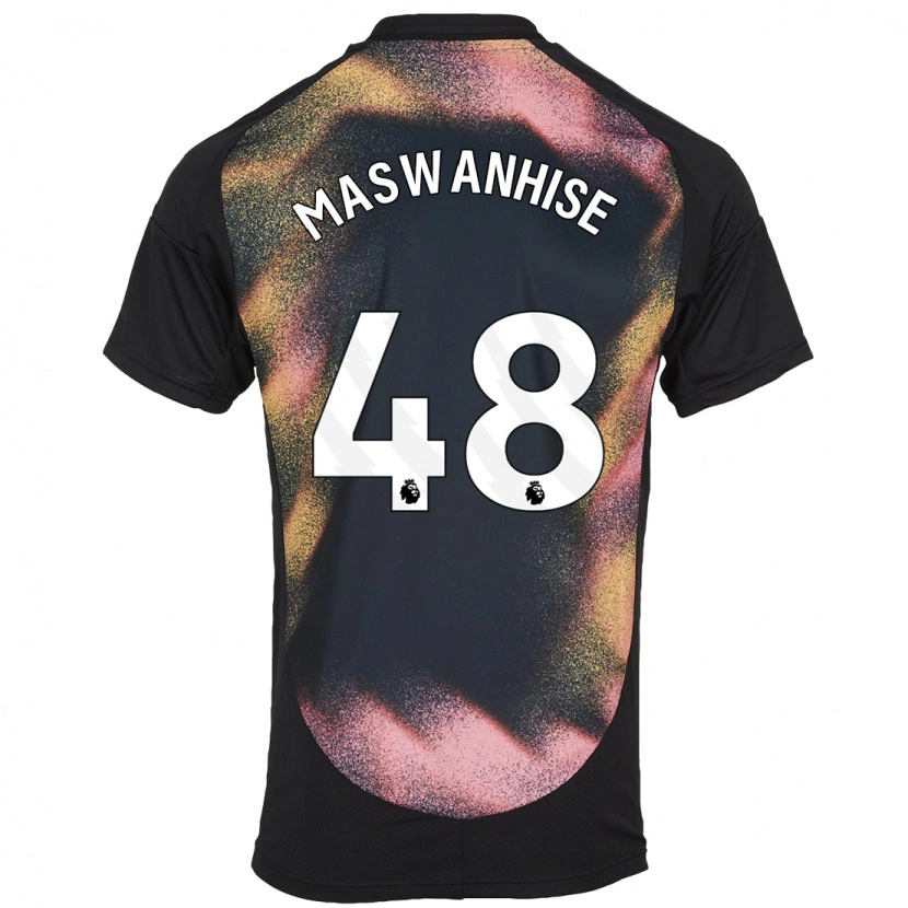 Danxen Kinder Tawanda Maswanhise #48 Schwarz Weiß Auswärtstrikot Trikot 2024/25 T-Shirt